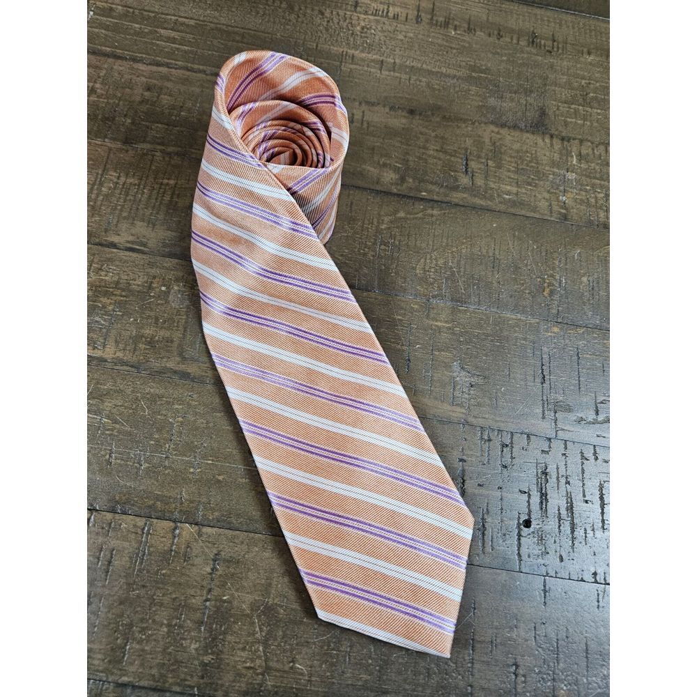 Brooks Brothers Makers and Merchants Striped‎ Orange Purple Necktie